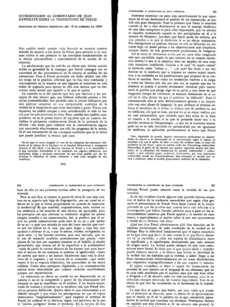 Lacan Escritos I y II Siglo XXI Completos 189 203 | PDF