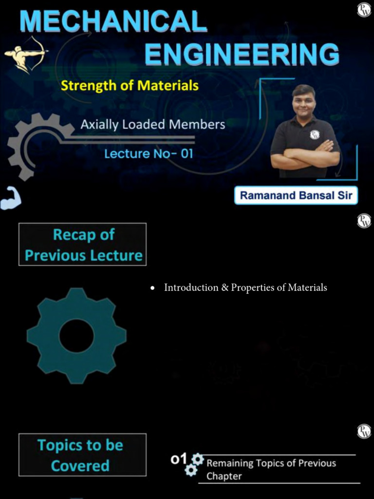 Axially Loaded Members 01 Class Notes Pdf