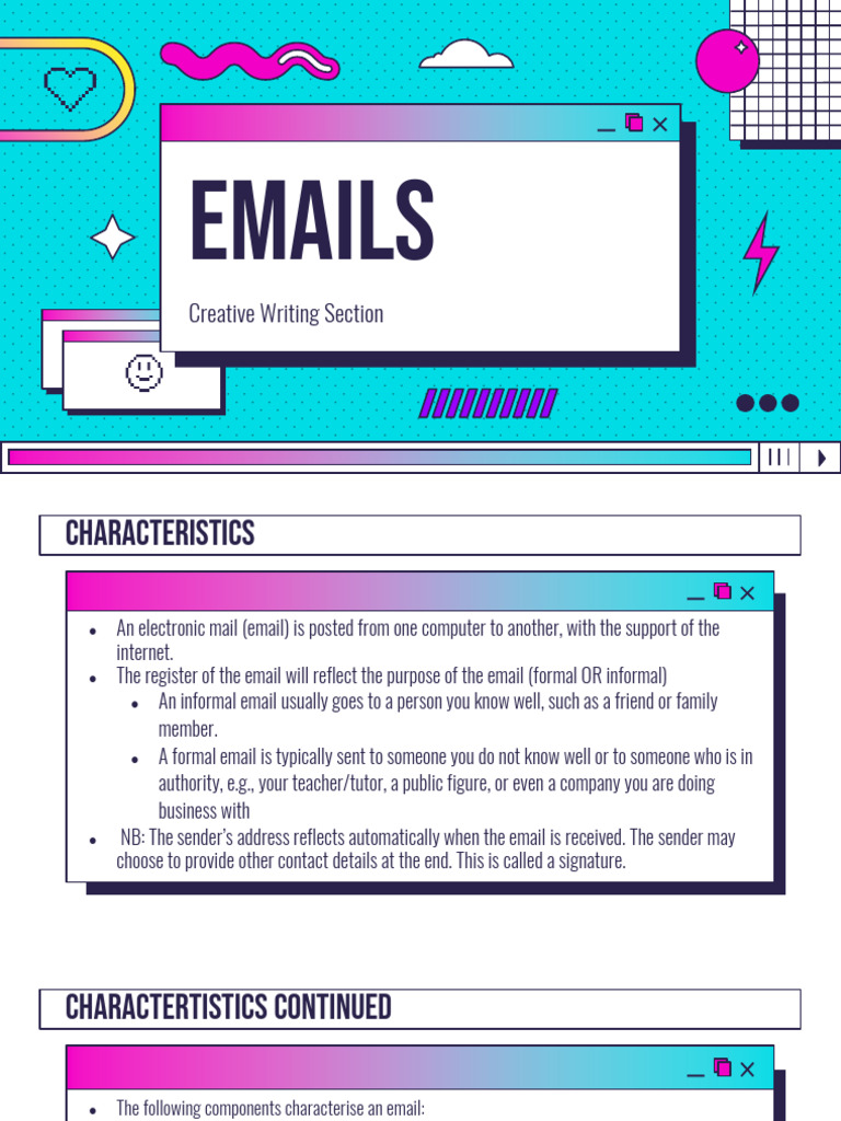 Email Writing Characteristics and Format | PDF