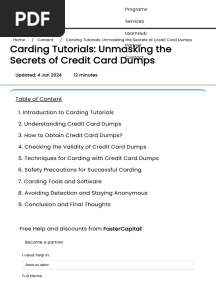 Carding Tutorials_ Unmasking the Secrets of Credit Card Dumps - FasterCapital