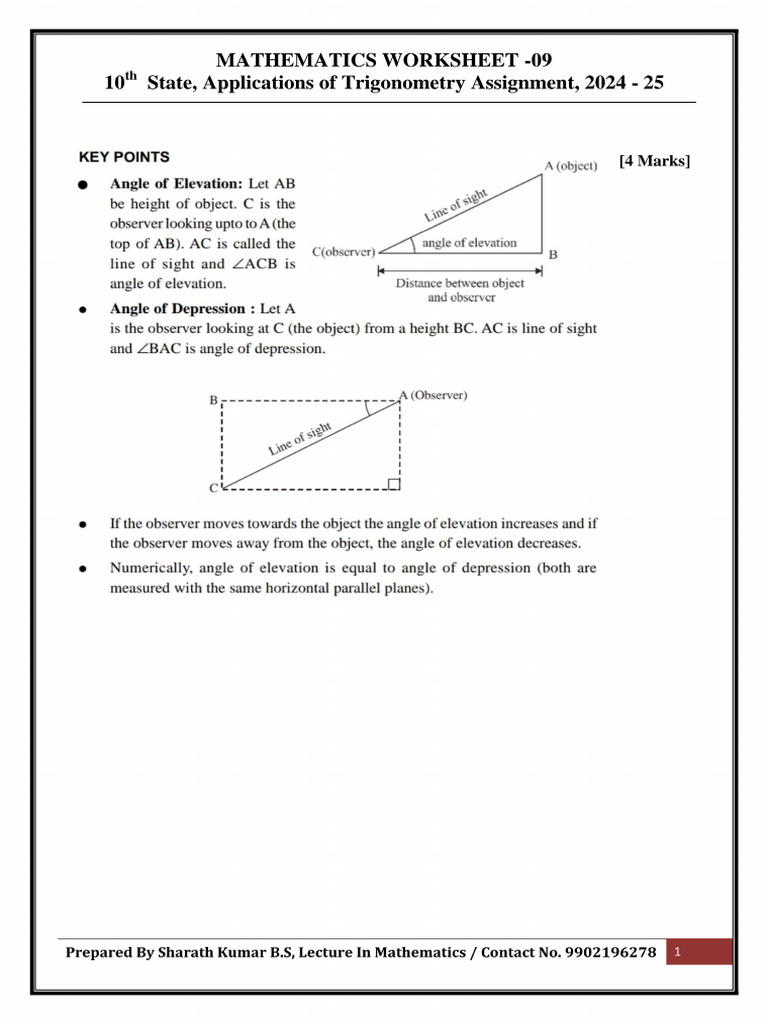 9 Applications of Trigonometry | PDF