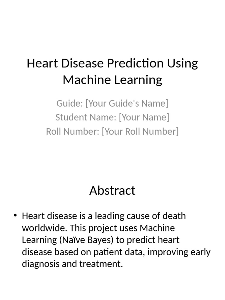 Heart Disease Prediction with ML | PDF