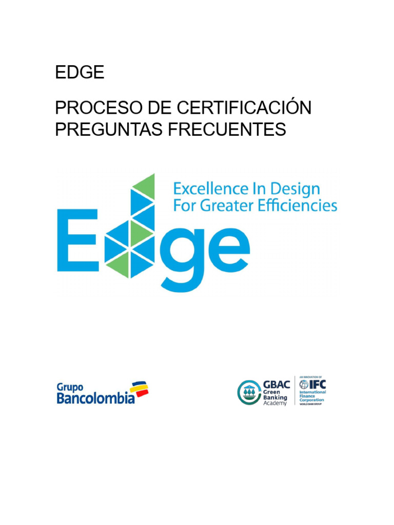 Guía de Certificación EDGE: FAQs | PDF | Software | edificio