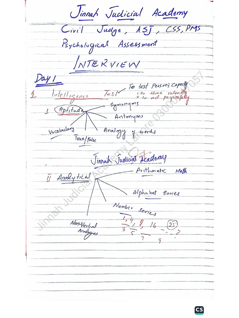 Psychological Assessment Interview | PDF