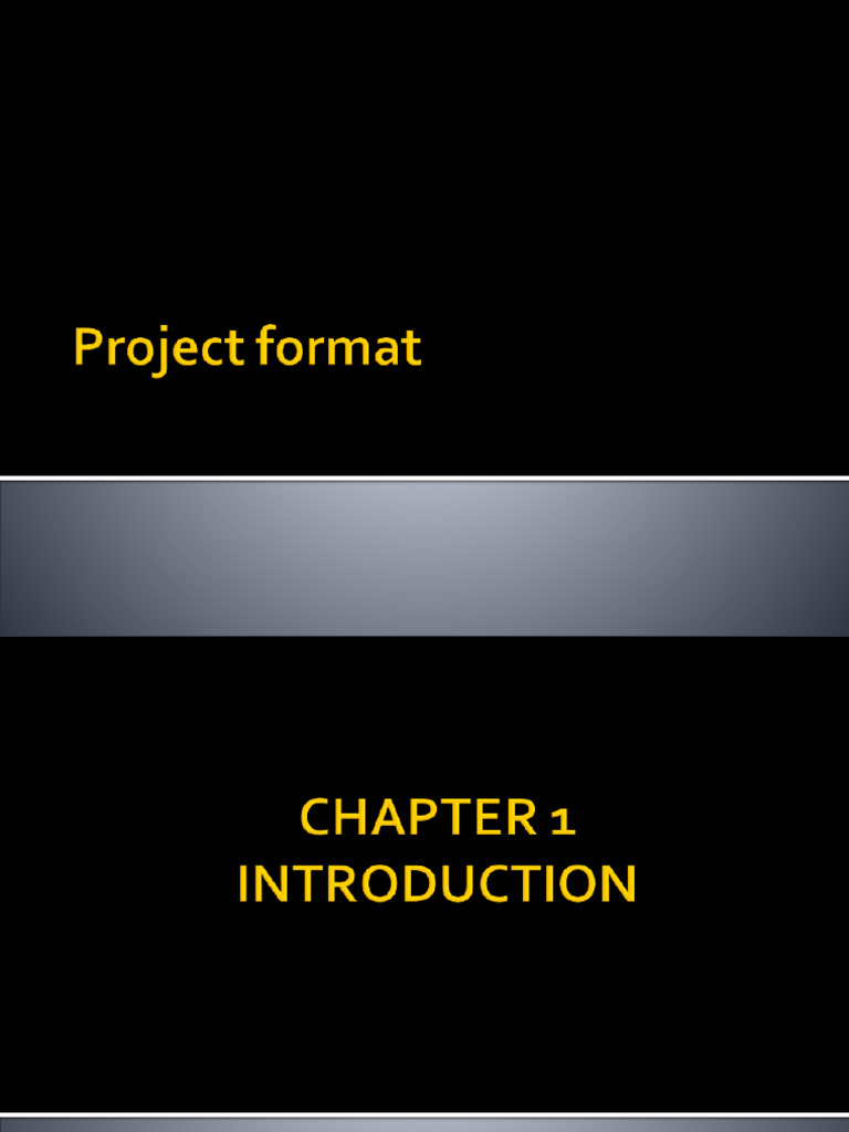 Project Format | PDF