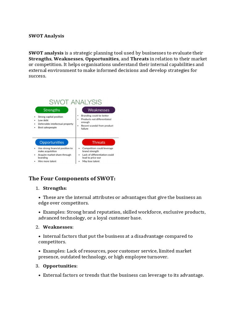 Effective SWOT Analysis Guide | PDF
