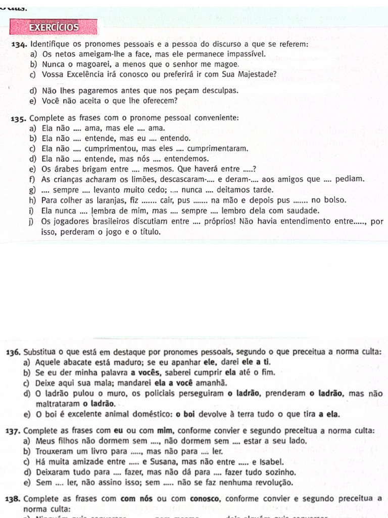 Pronomes Pessoais | PDF