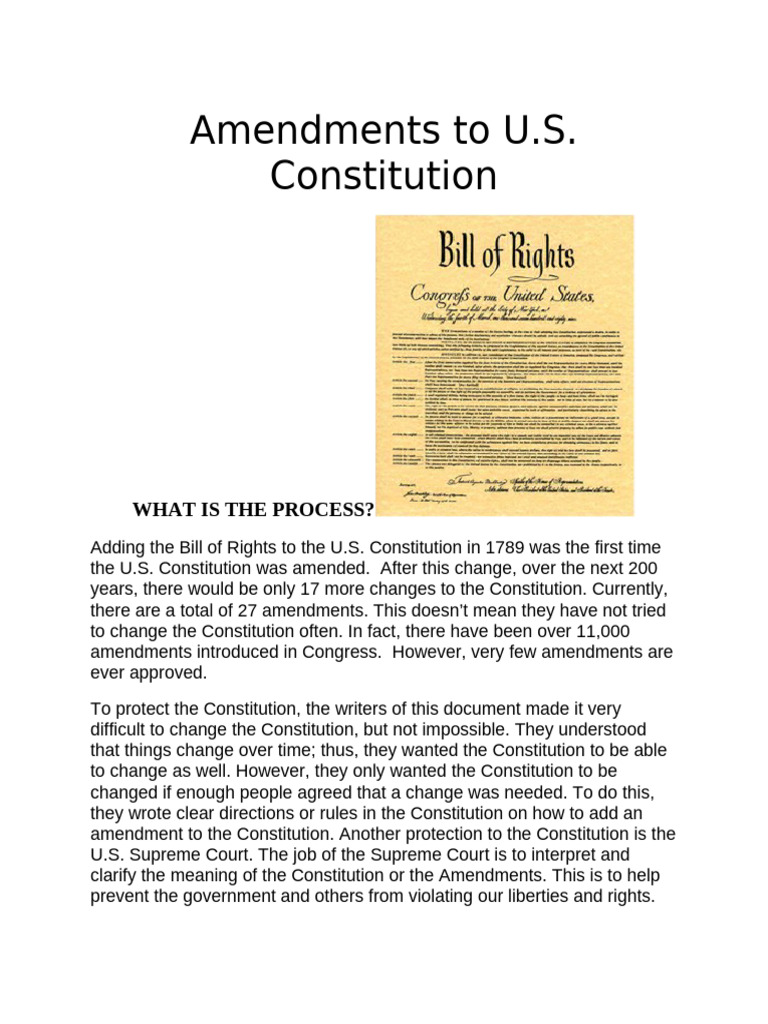 U.S. Constitution Amendment Process | PDF