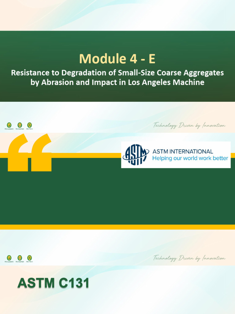 Coarse Aggregate Degradation Testing | PDF