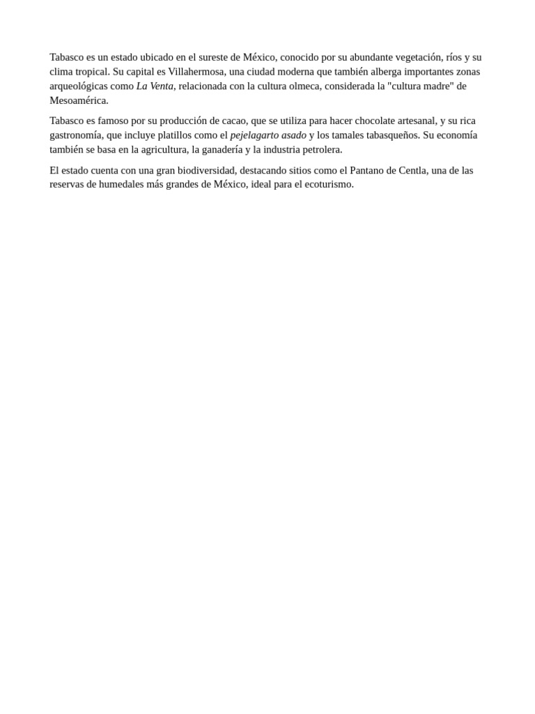 Tabasco | PDF