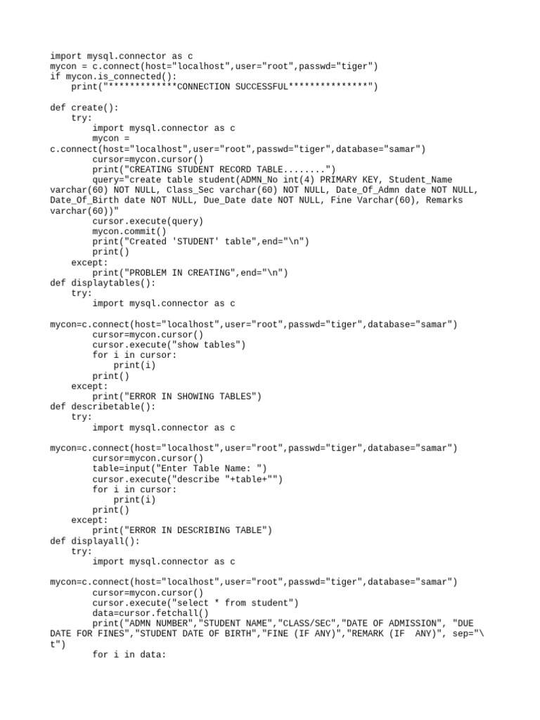School Management System Text | PDF | Databases | Data