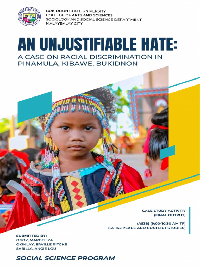 Racial Discrimination Against Manobo Tribe | PDF | Discrimination ...