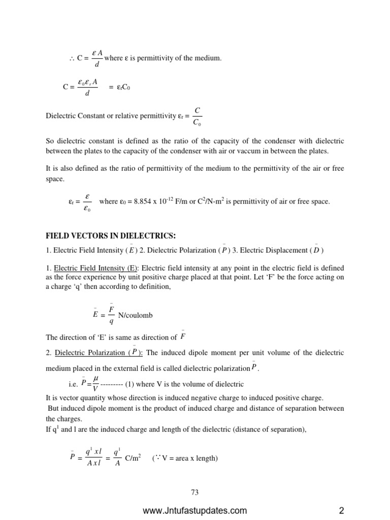 Understanding Dielectric Constants and Fields | PDF | Dielectric ...