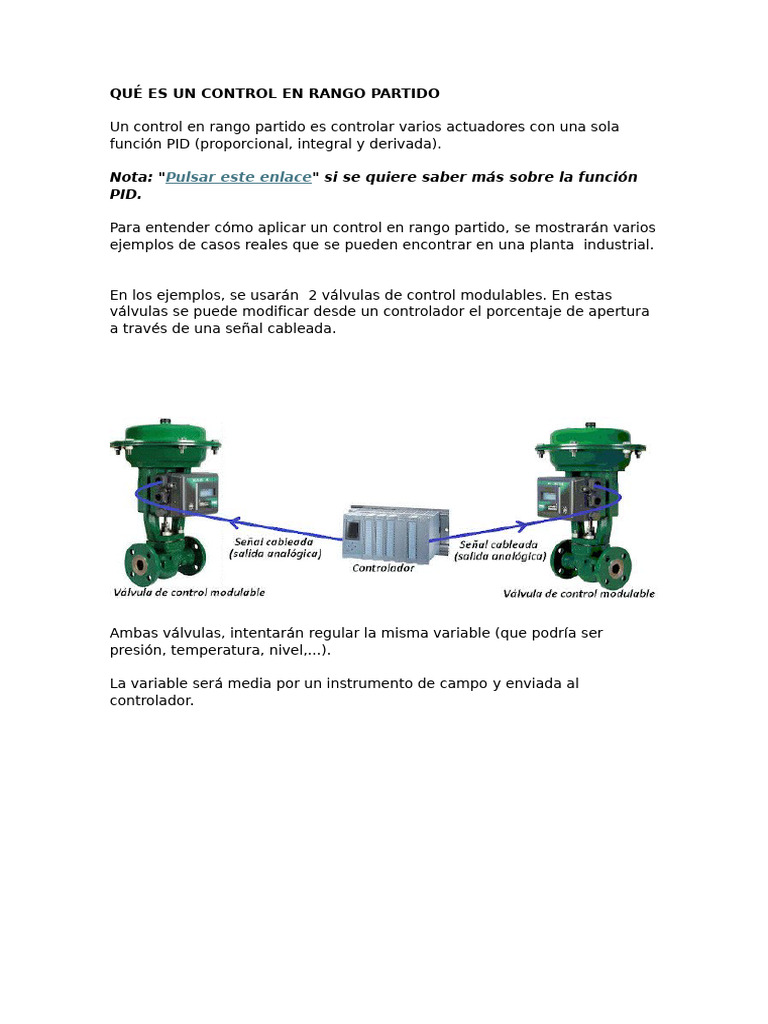 Control en Rango Partido PID | PDF