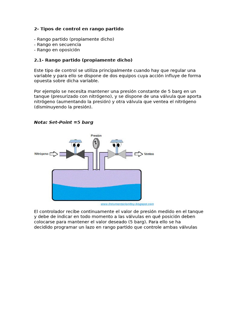 Control en Rango Partido: Tipos y Aplicaciones | PDF
