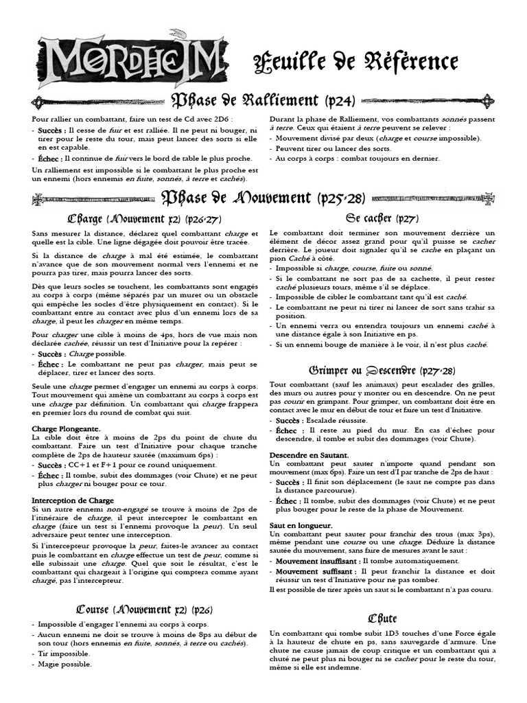 Règles de Mouvement et Ralliement en Combat | PDF | Cavalerie | Bouclier