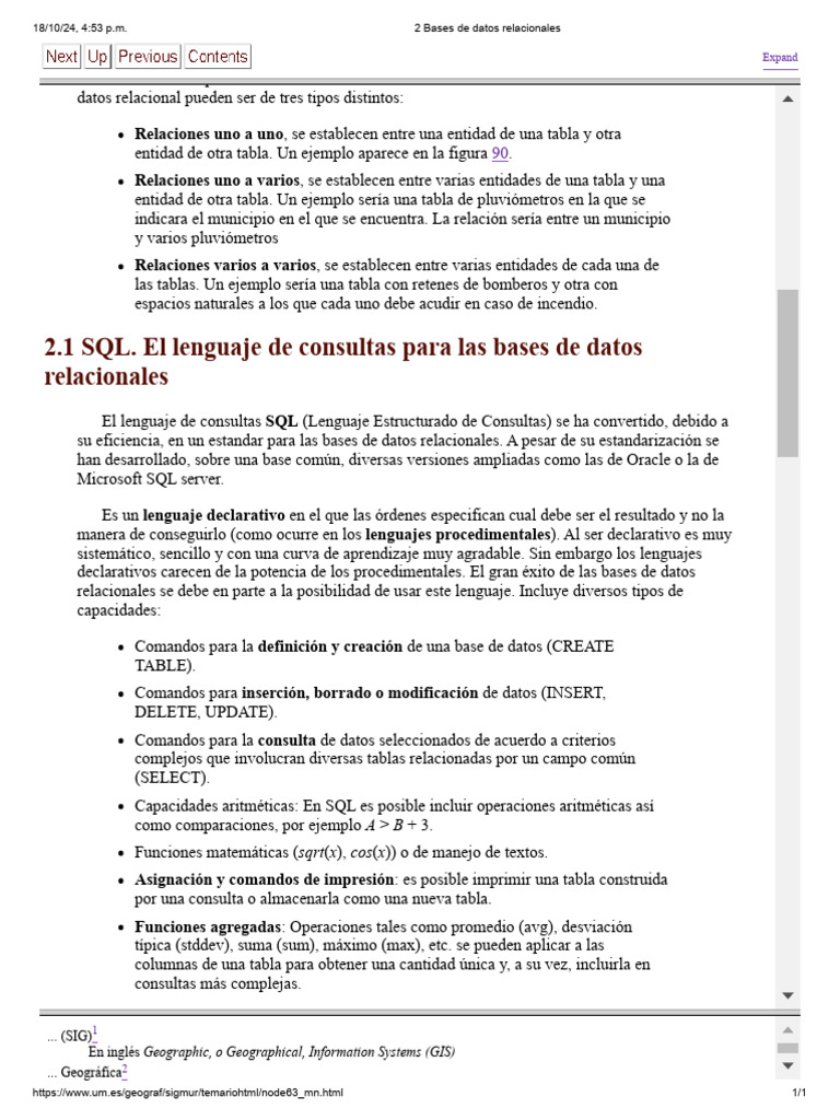 Tipos de relaciones en bases de datos SQL | PDF | SQL | Bases de datos