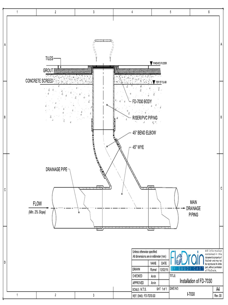 FD 7030 Installation Drawing | PDF