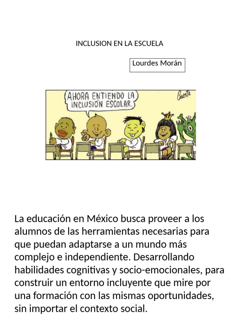 Inclusión en La Escuela | PDF | Enseñando | Aprendizaje