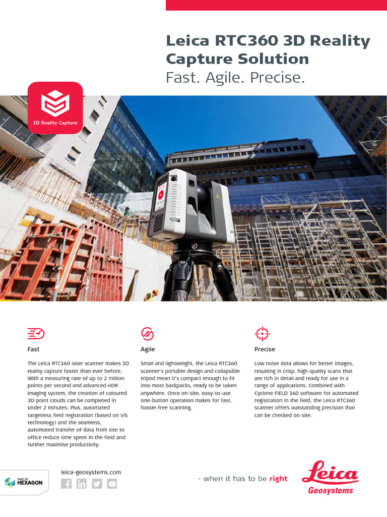 Leica RTC360 3D Scanner Specifications | PDF | Inertial Navigation ...
