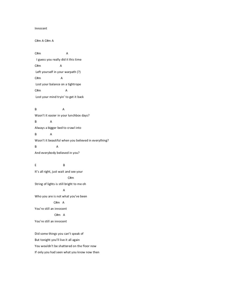 Songs And Chords Pdf Song Structure Entertainment General