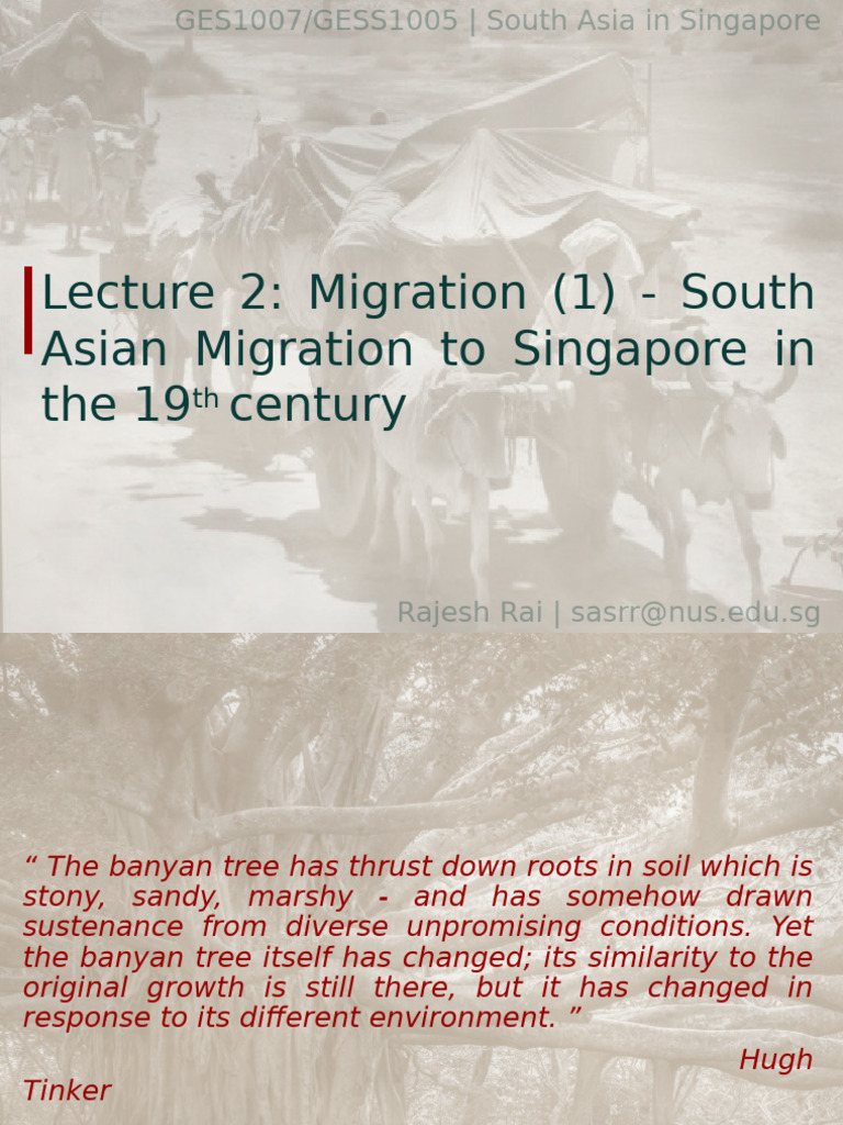 Gess1005 1007+lecture+2+ | PDF | Human Migration | South Asia