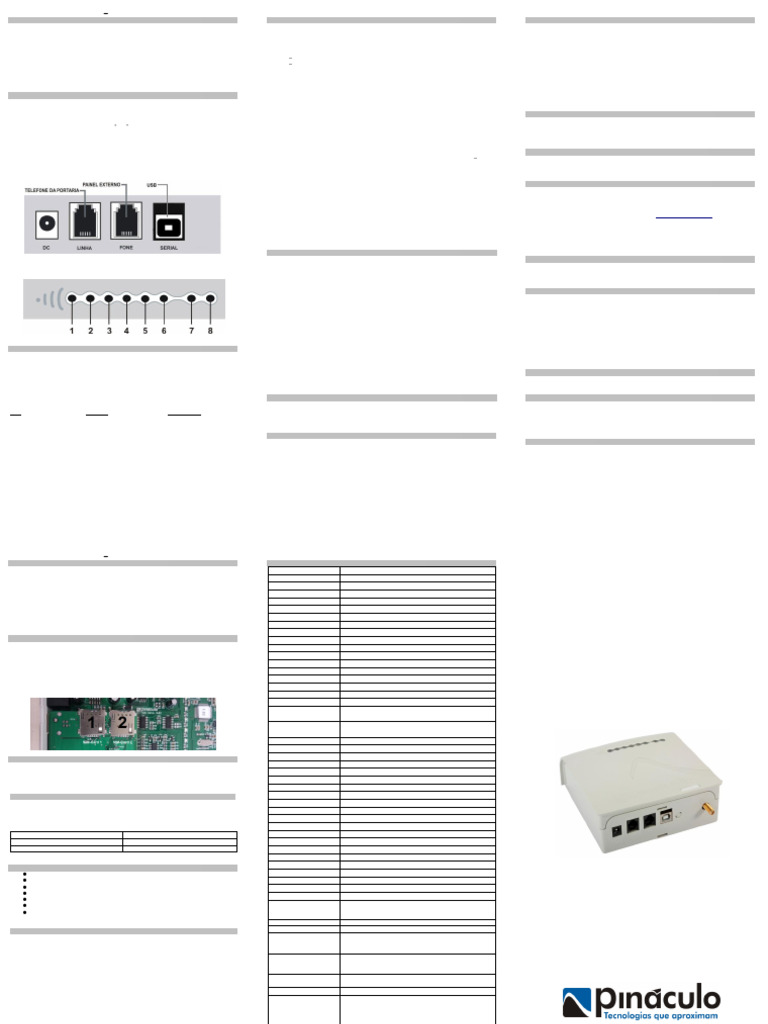 Instalacao_e_operacao_PORTEIRO_MP2T | PDF | USB | Telefone