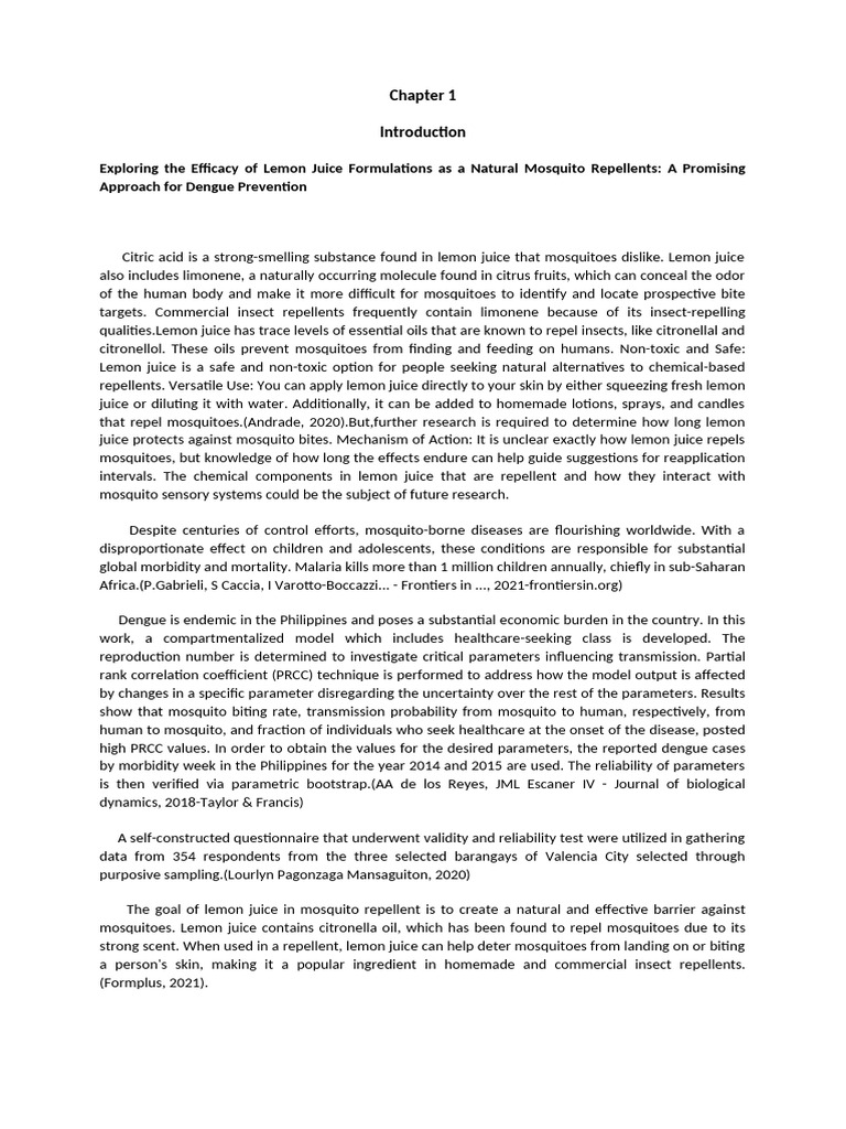 Chapter 1 introduction | PDF | Mosquito