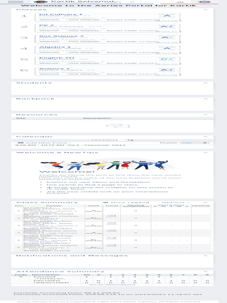 Aeries student dashboard pdf mobile phones software
