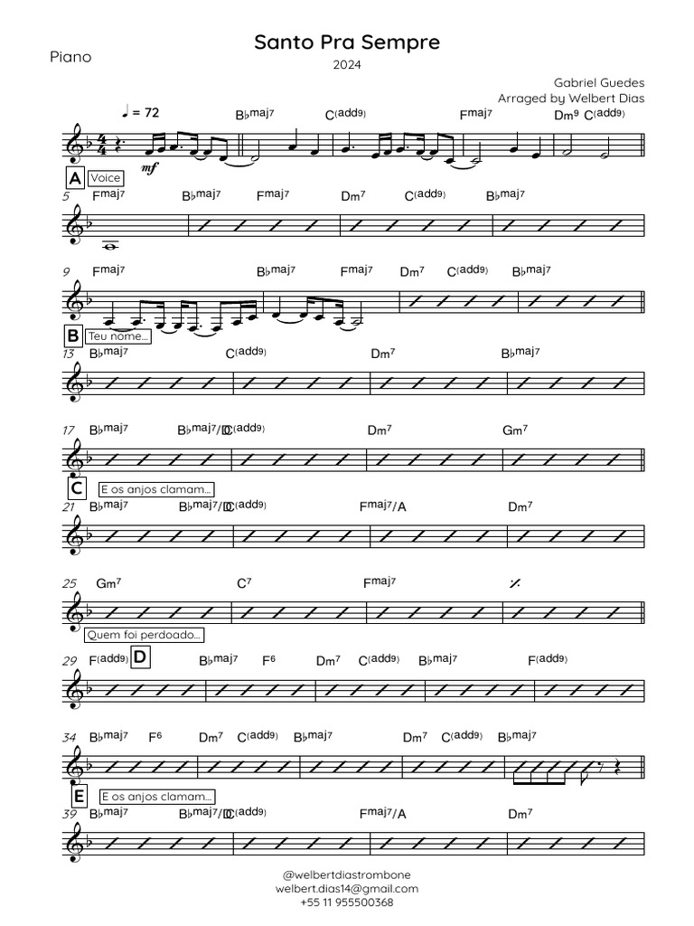 08 - Santo Pra Sempre - Piano | PDF