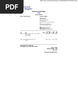 Printable Receipt