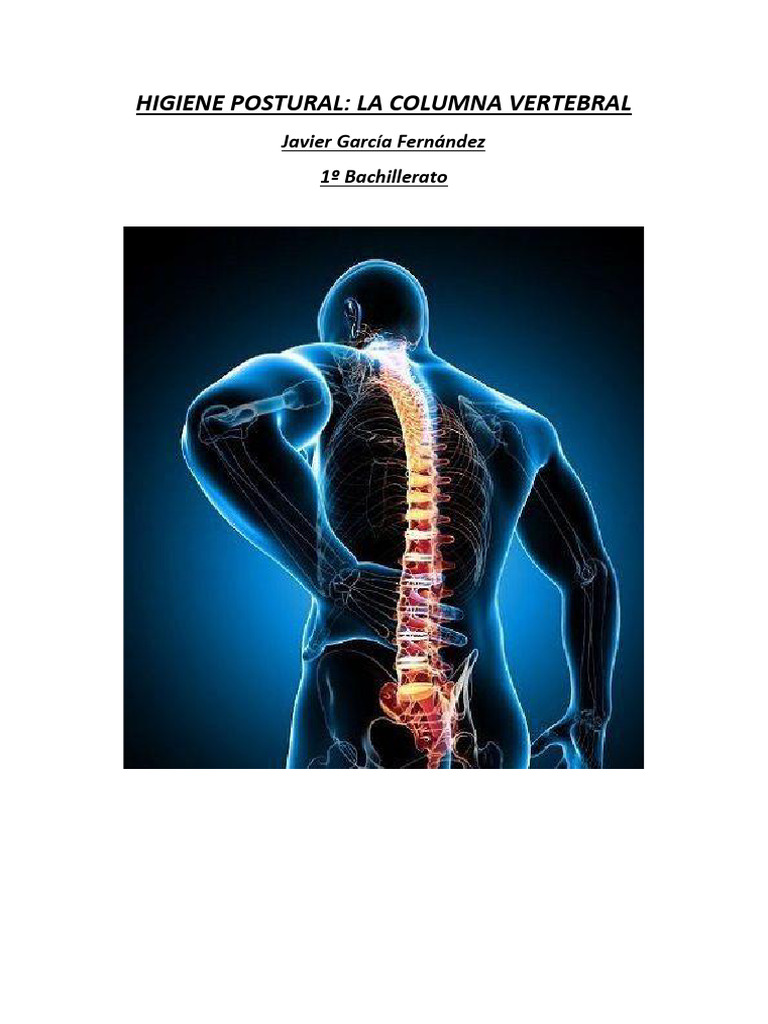 Higiene Postural y Columna Vertebral | PDF | La columna vertebral ...