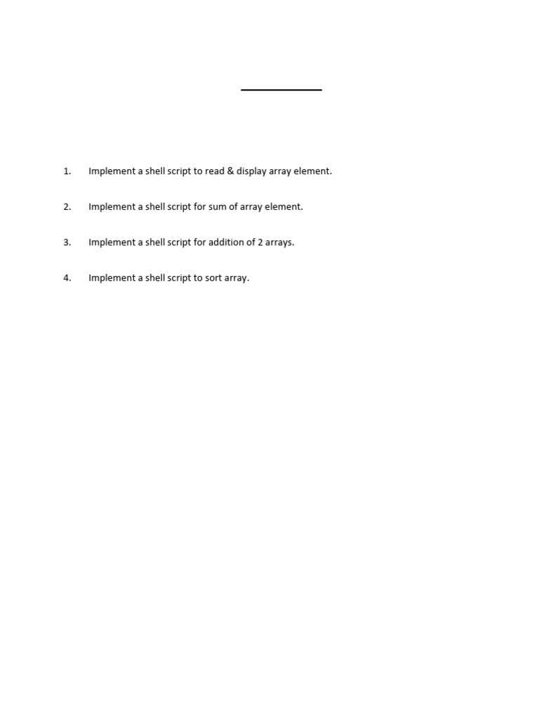 Shell scripting array operations pdf