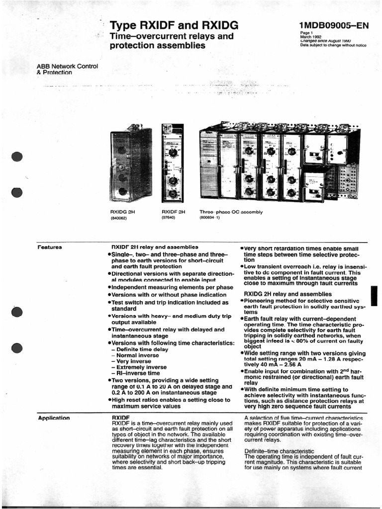 Manual ASEA RXIDF | PDF