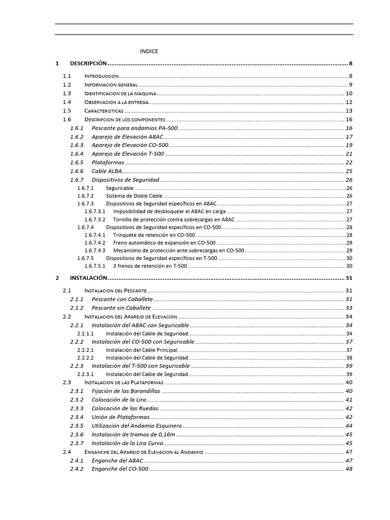 MANUAL HAMACAS MANUALES REV-08 MARZAO 2018 | PDF