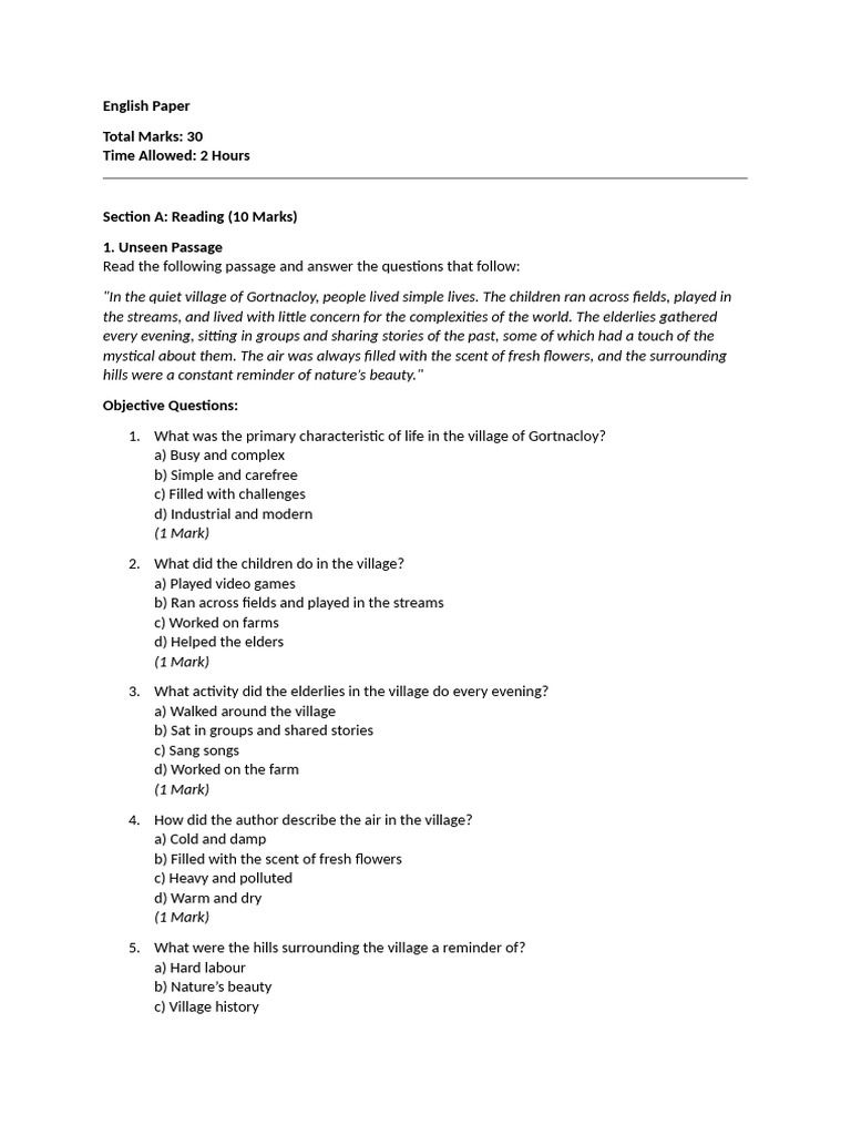English Paper | PDF