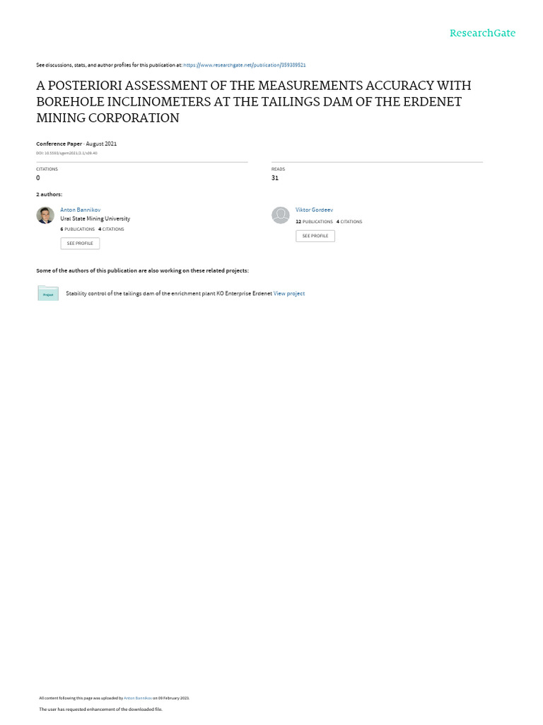 Borehole Inclinometer Accuracy Assessment | PDF | Mean Squared Error ...
