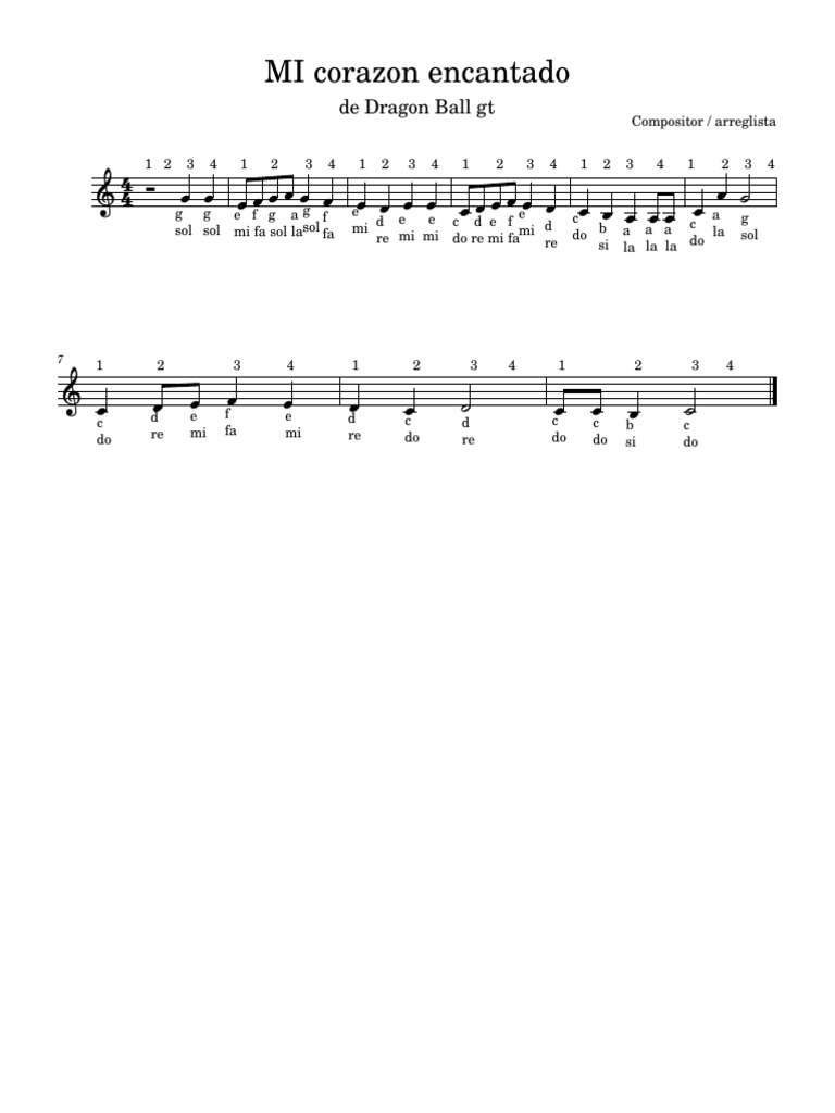 Mi Corazon Encantado Con Notas Pdf