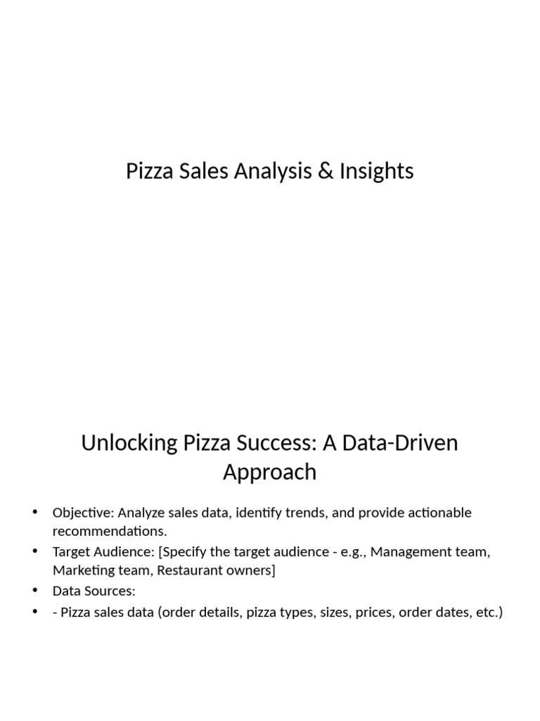 Pizza Sales Insights and Strategies | PDF