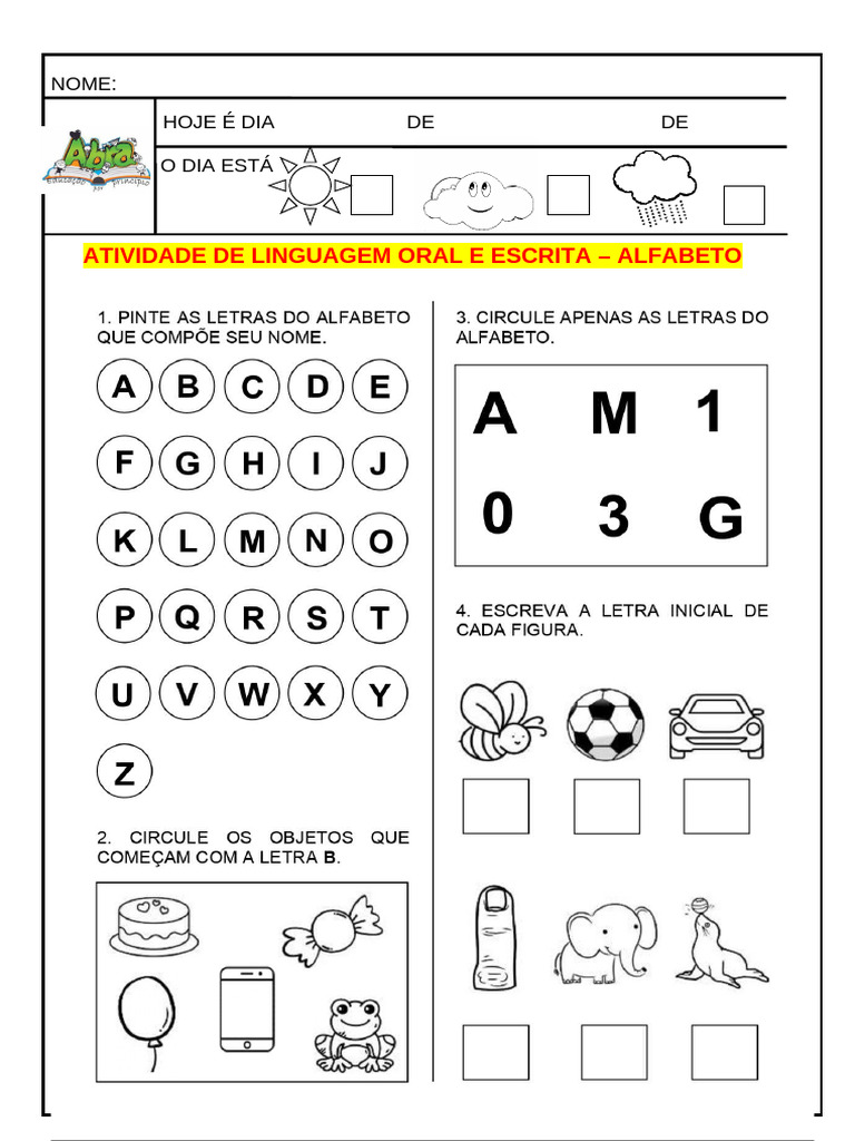 Atividade Linguagem ORAL E ESCRITA 30 - 10 | PDF