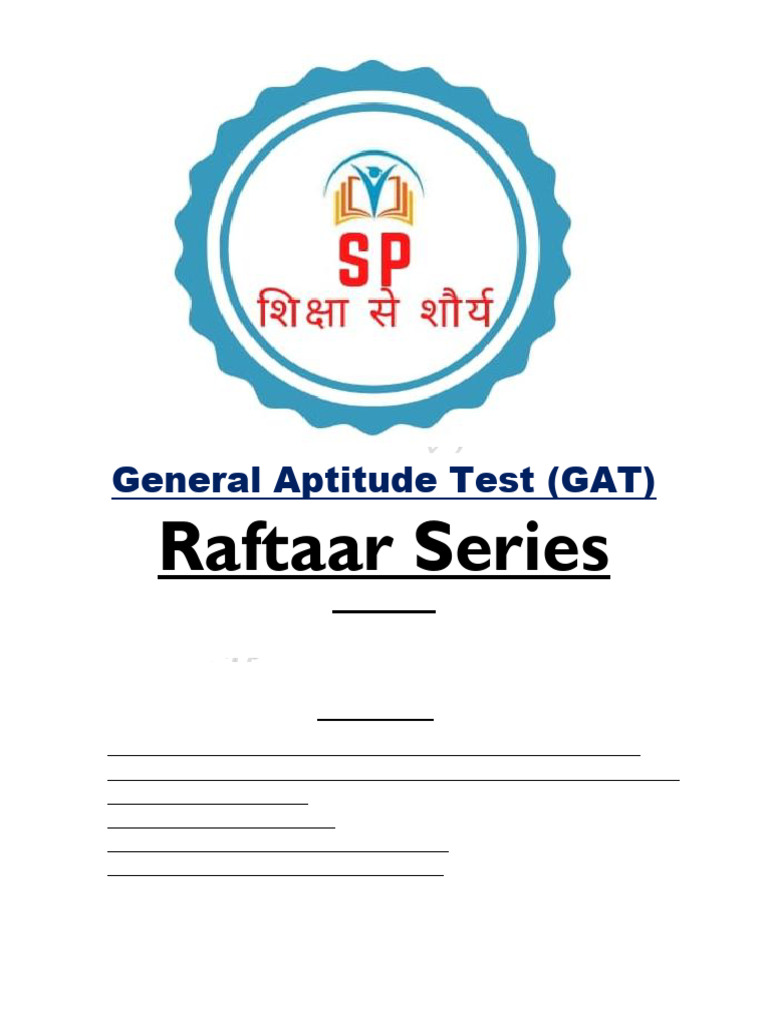 General Aptitude Test (GAT) - Test 2 | PDF