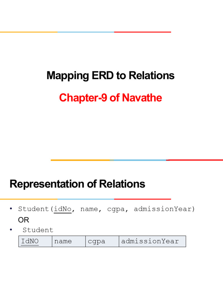 Mapping ERD to Relational Schema Guide | PDF | Relational Database ...