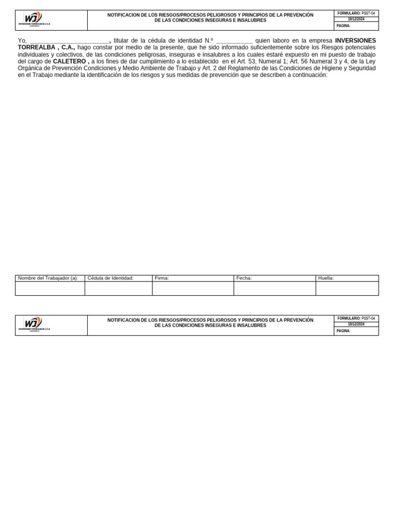 Prevención de Riesgos Laborales en el Trabajo | PDF | ruido | Dolor lumbar