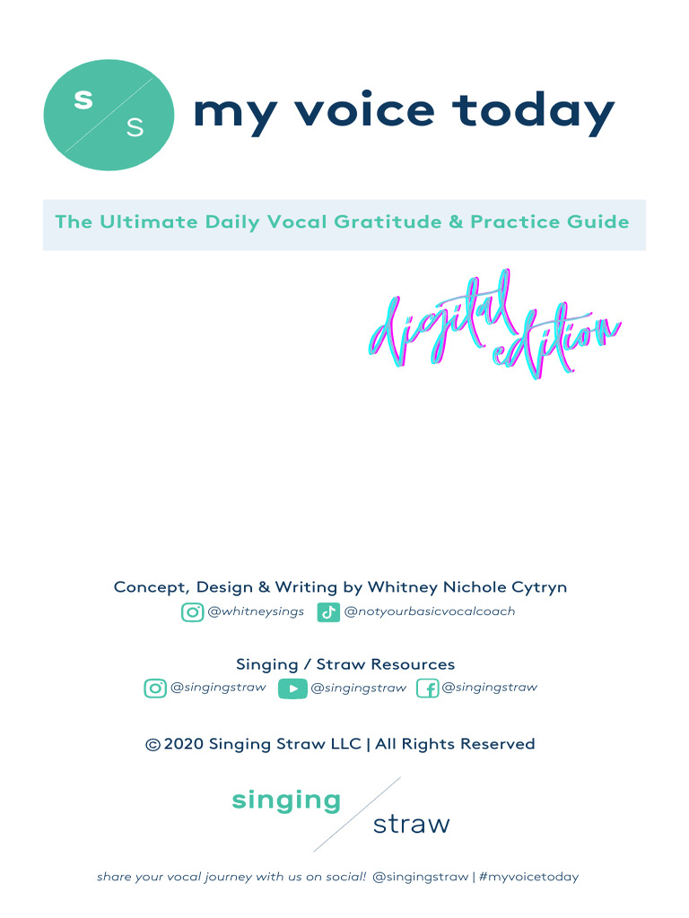Daily Vocal Practice & Gratitude Journal | PDF | Singing | Gratitude