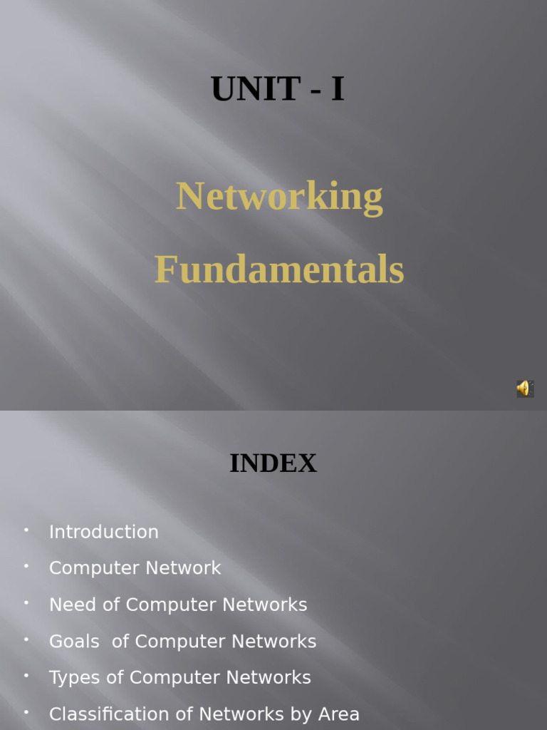 Unit - I Second Presentation-1 | PDF | Computer Network | Local Area ...