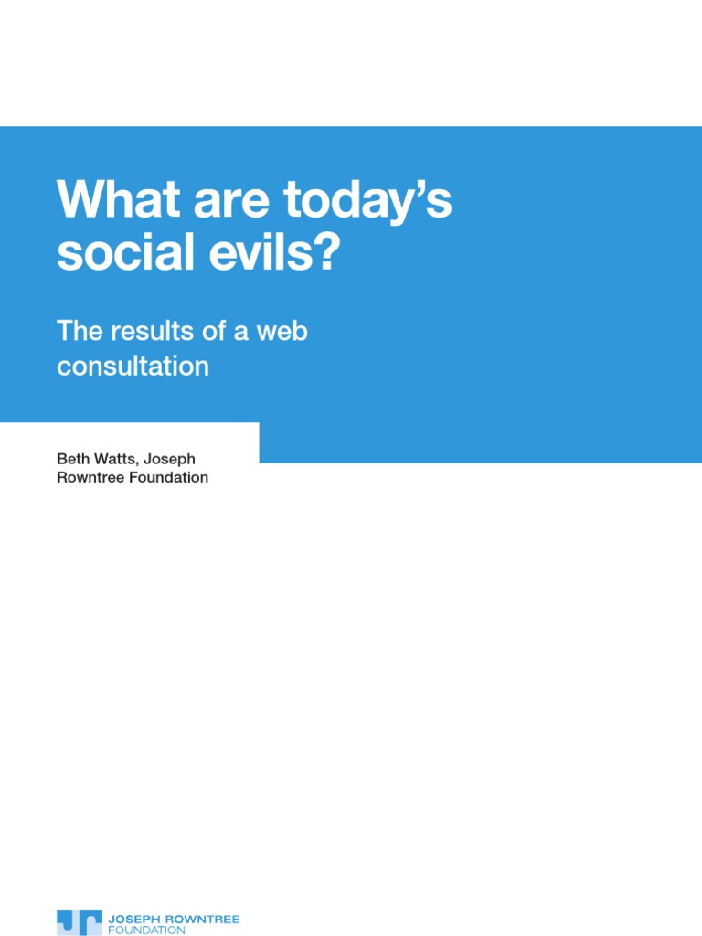 Social Evils Report PDF Consumerism Gender Inequality