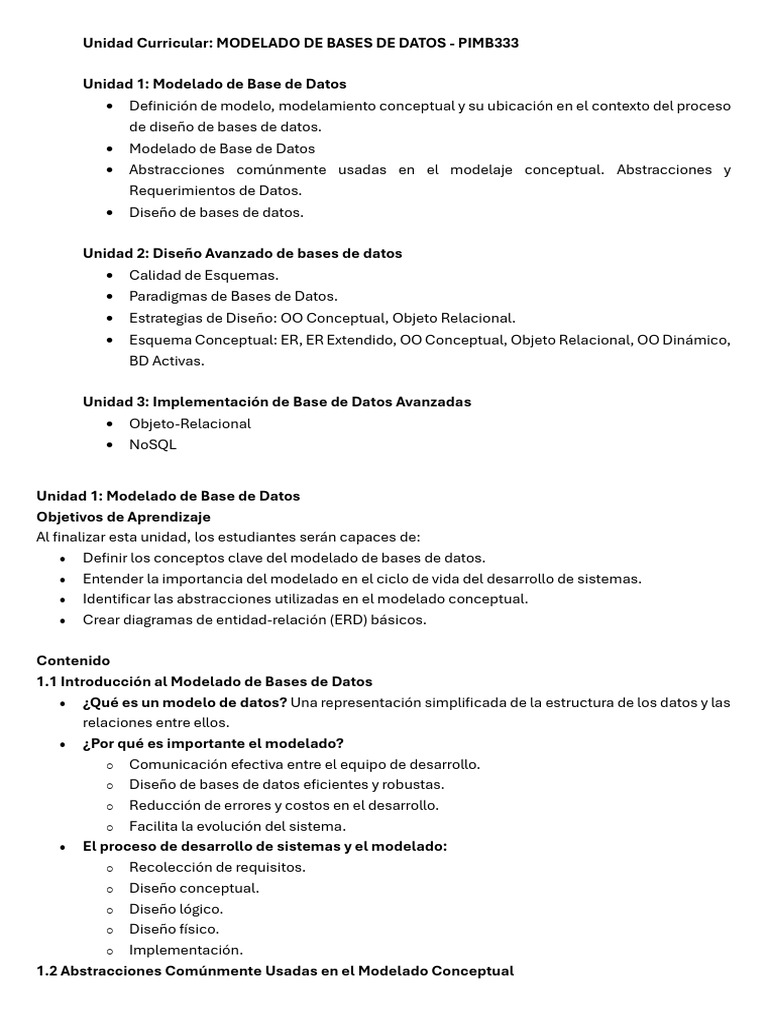 Modelado y Diseño de Bases de Datos | PDF | Bases de datos | Diseño