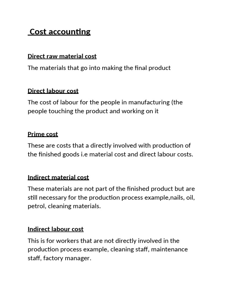 Cost Accounting Concepts In Excel photo
