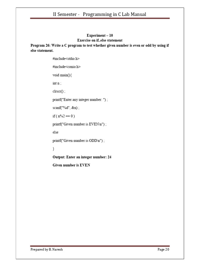 Programming in C Experiment 10-16 | PDF | Software | Computer Programming