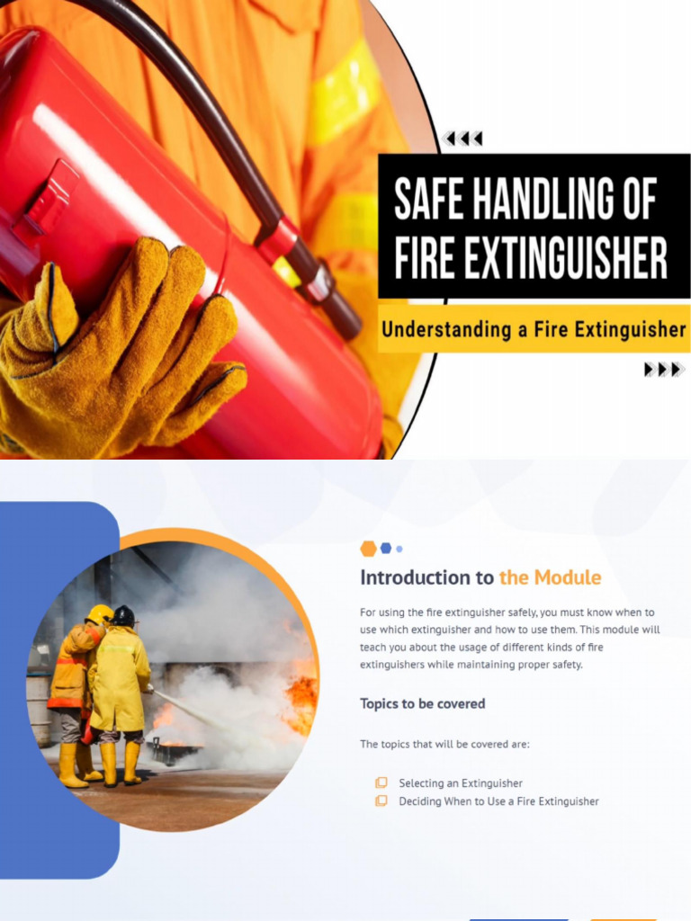 Safe Handling of Fire Extinguisher | PDF